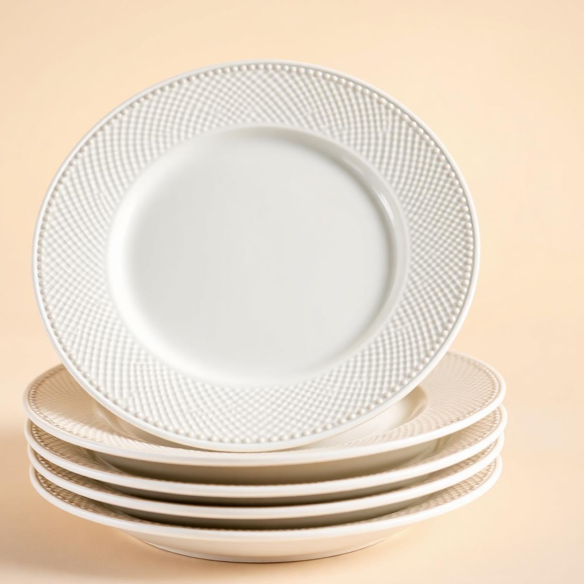 Faro fine china — stacked embossed plates